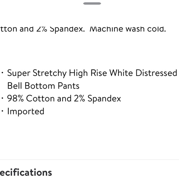 NWT high rise, distressed bell bottoms jeans, size XL - Picture 5 of 9